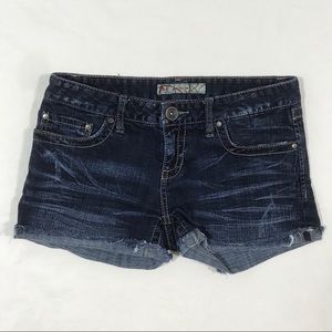 BKE Madison Stretch Denim Cutoff Shorts 27 Y2K